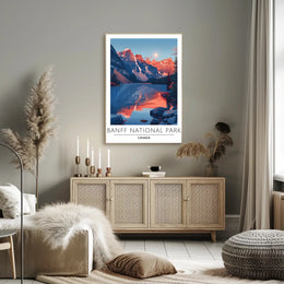 Banff National Park Reflection Travel Poster