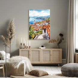 Scenic Ohrid Lake Old Town View North Macedonia Poster