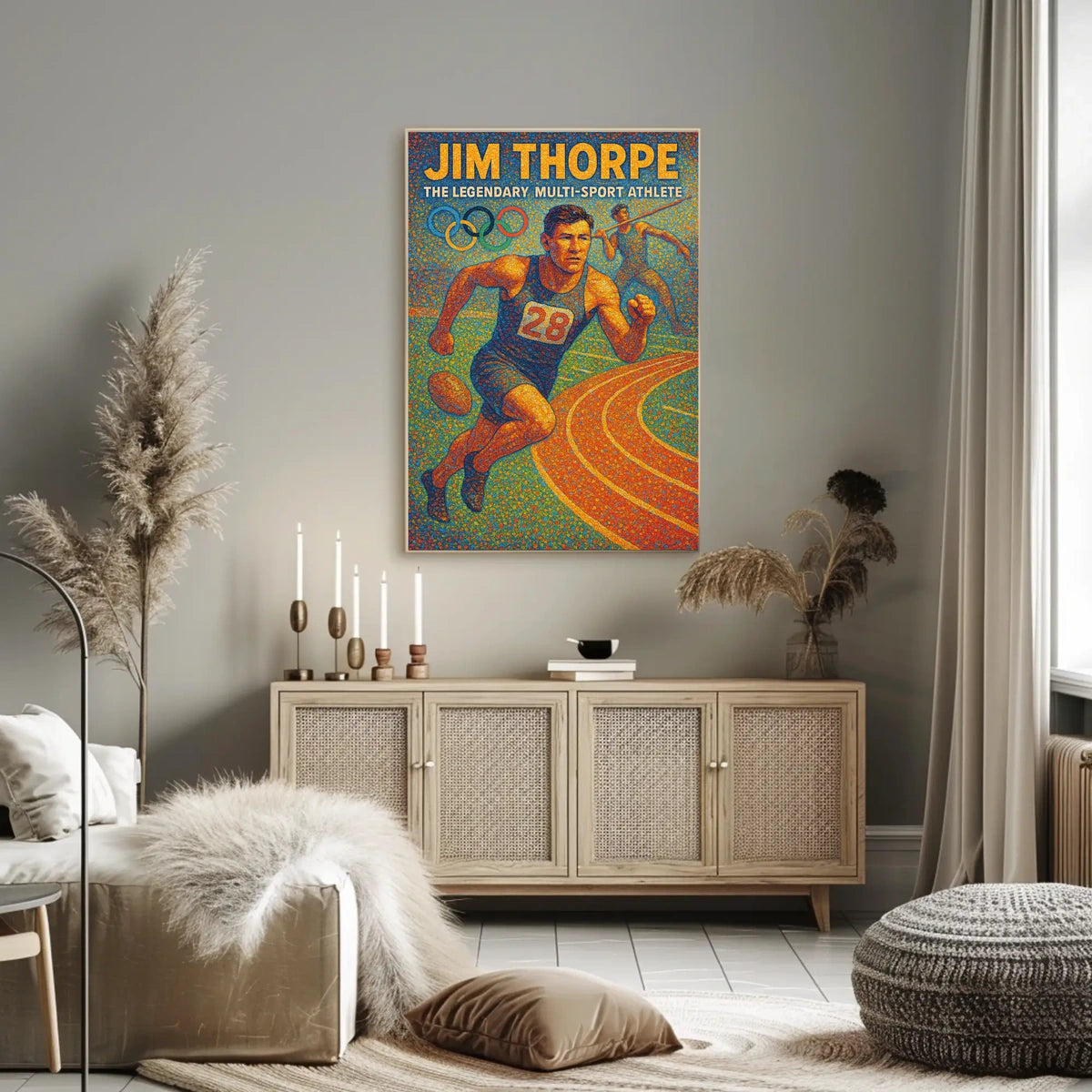 Jim Thorpe Legendary Athlete Poster