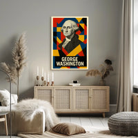 George Washington 1st President of the United States Abstract Pop Poster