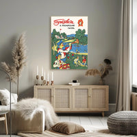 Children in Pioneer Camp Vintage Soviet Propaganda Poster