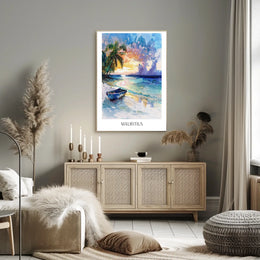 Mauritius Serene Beachscape Poster