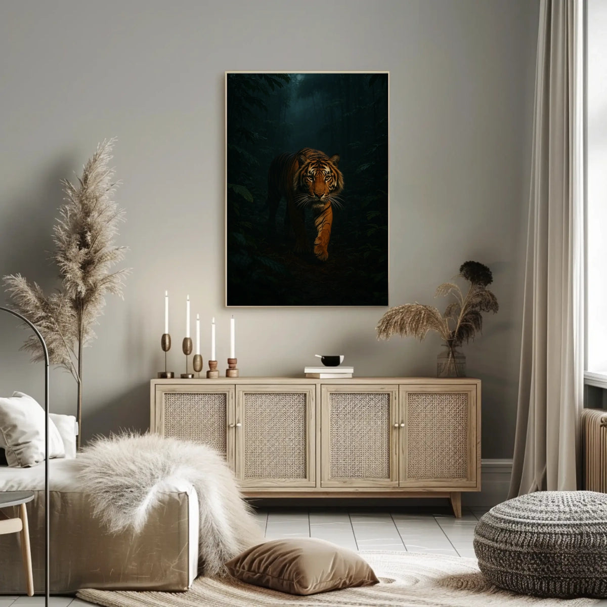 Majestic Tiger in the Jungle Poster