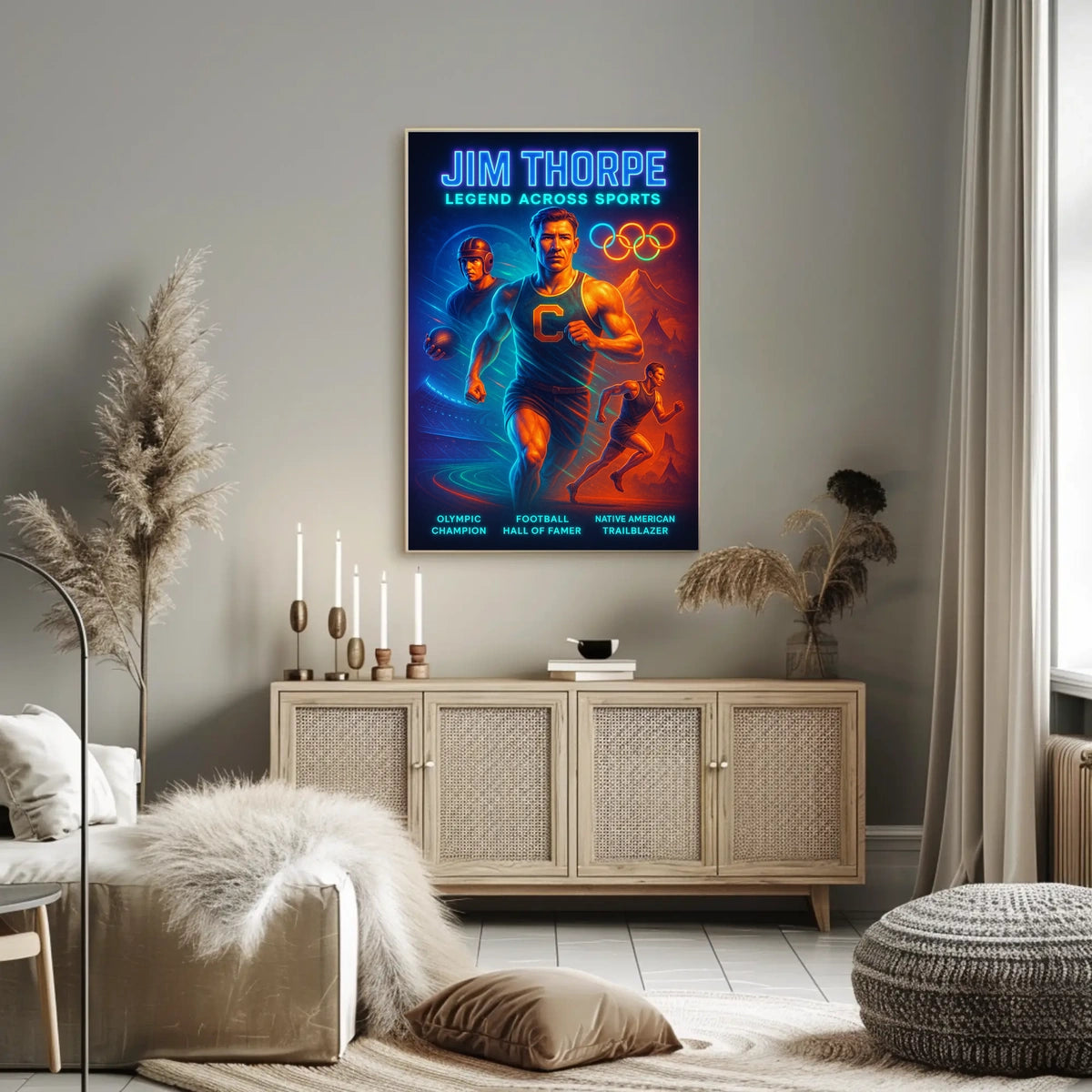 Jim Thorpe Iconic Sports Legend Poster