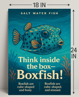 Think Inside the BoxBoxfish Poster PosterGoat