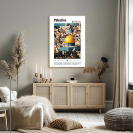 Vibrant Jerusalem Dome of the Rock Cultural Heritage Poster PosterGoat