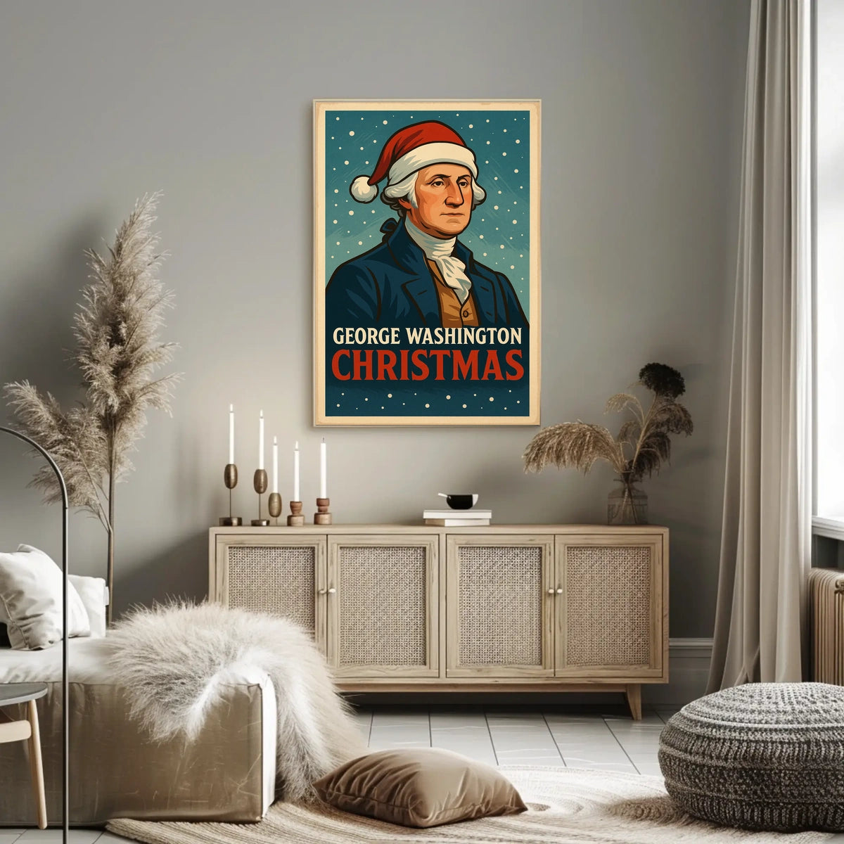 George Washington Christmas Poster