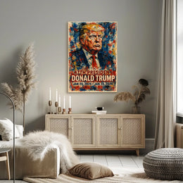 Patriotic Abstract Political Figure Art Poster 2025