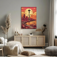 Sunset Over Seattle Poster