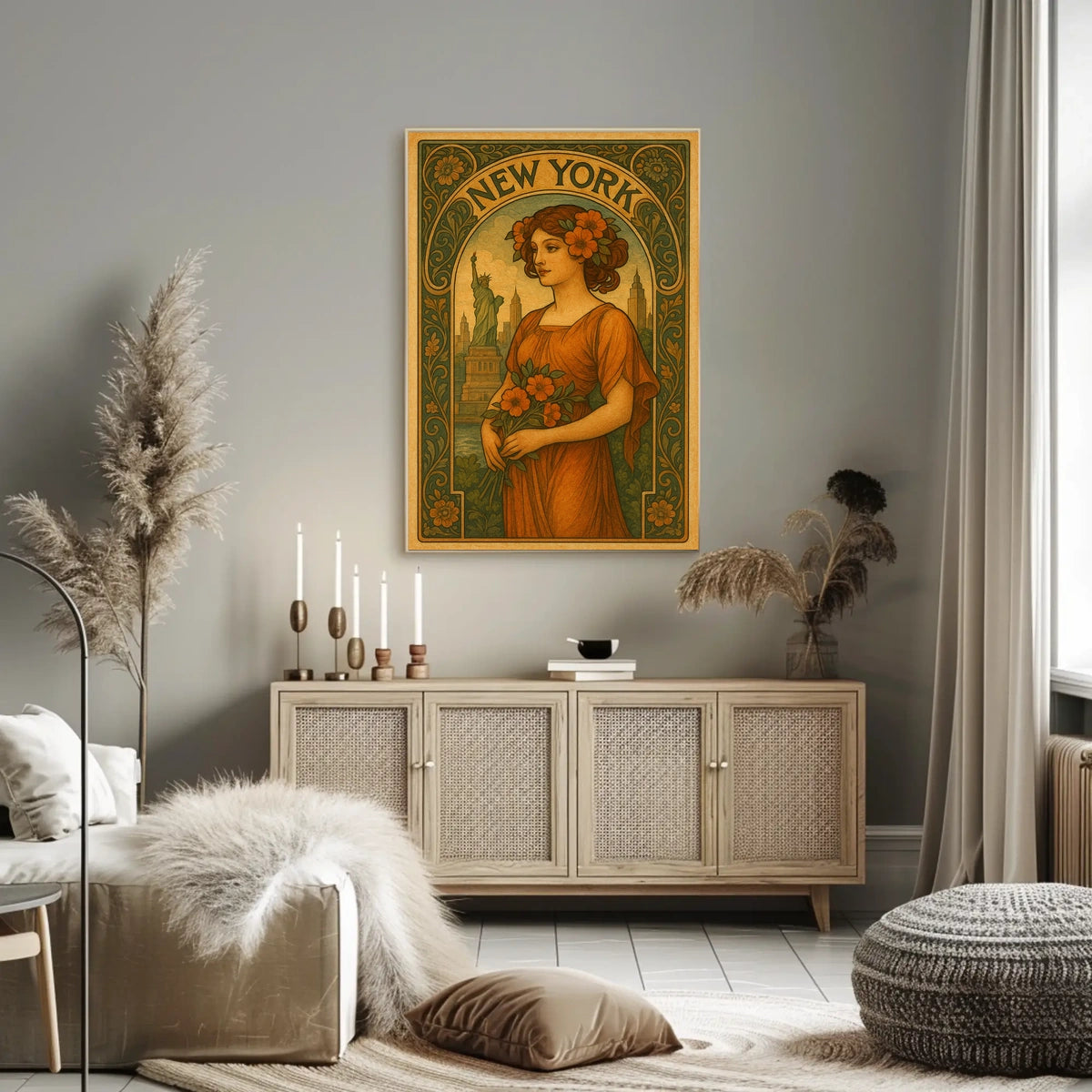 New York Art Nouveau Poster