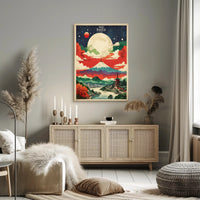 Kyoto Mount Fuji Vintage Travel Poster