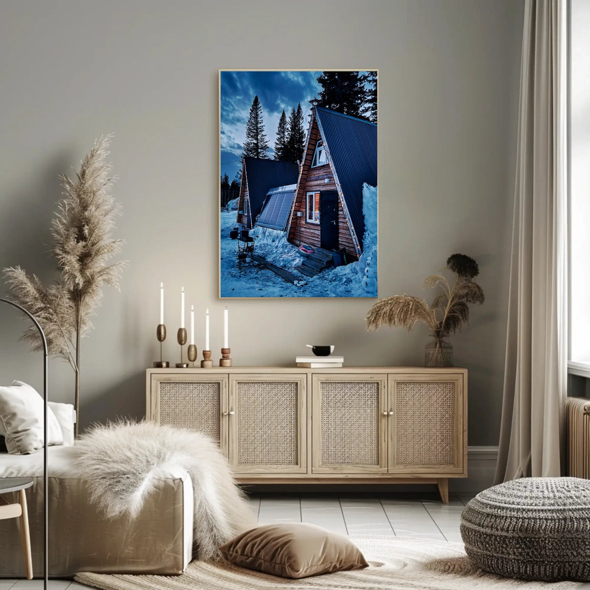 Cozy Winter Cabin Retreat Poster