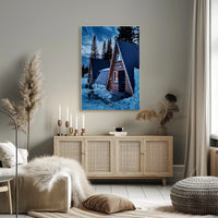 Cozy Winter Cabin Retreat Poster