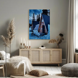 Cozy Winter Cabin Retreat Poster