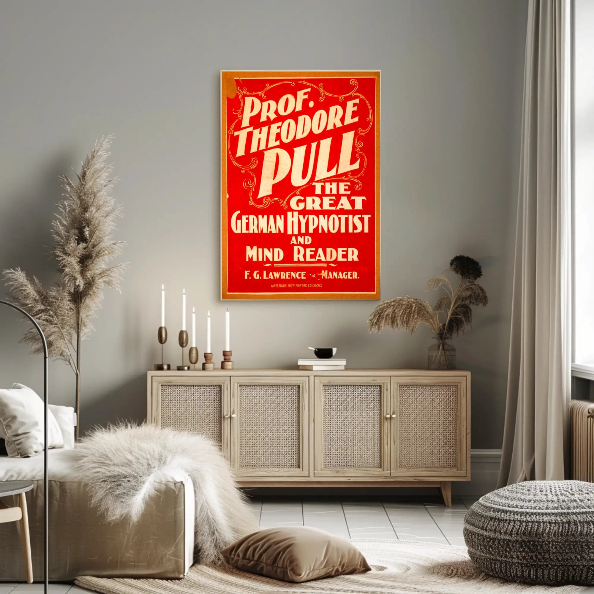 Great German Hypnotist Show Vintage Cultural or Heritage Poster
