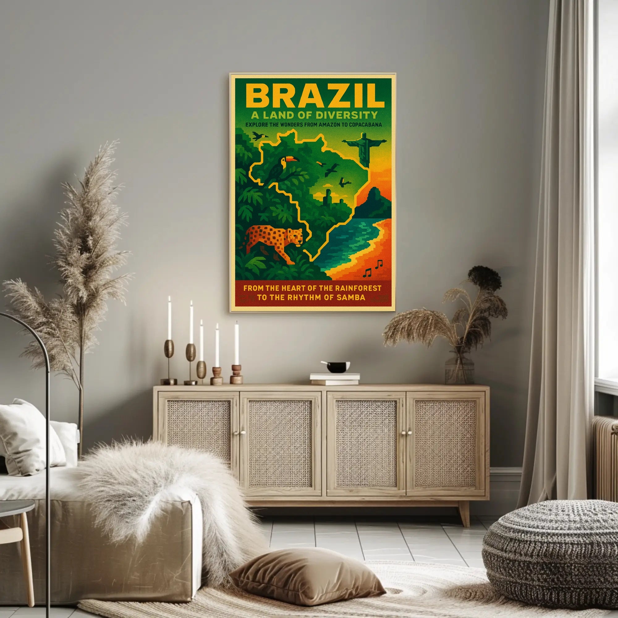 Brazil A Land Of Diversity Poster