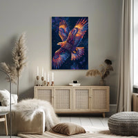 Majestic Cosmic Eagle Fantasy Art Poster