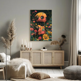 Robot In Bloom Poster
