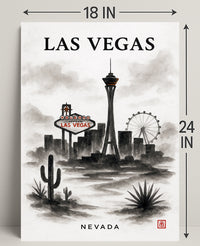 Las Vegas Skyline Poster PosterGoat