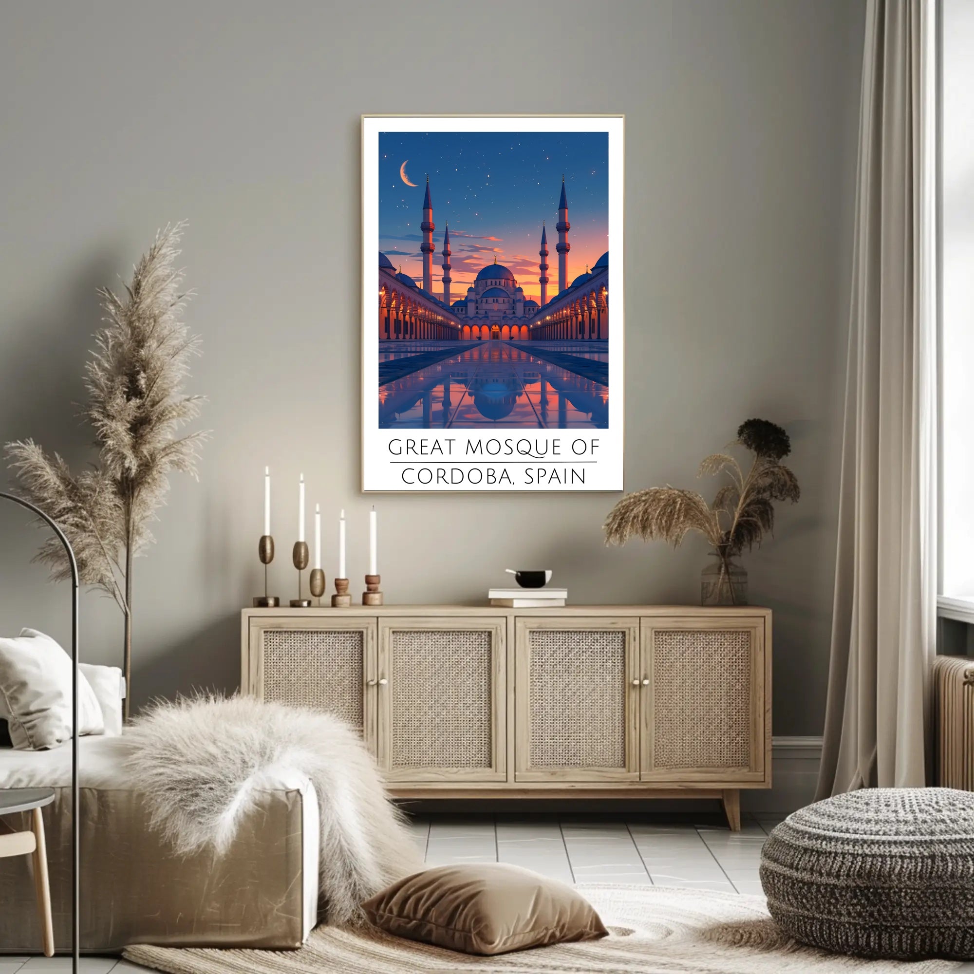 Great Mosque Twilight Serenity Cultural or Heritage Poster