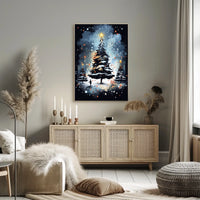 Enchanted Winter Wonderland Christmas Tree Poster Art