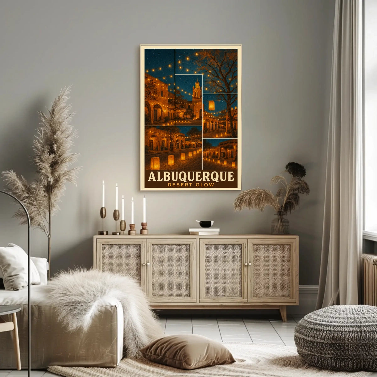 Albuquerque Desert Glow Poster