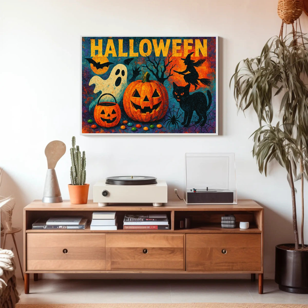Halloween Spooktacular Gothic Digital Painting Nocturnal Scenery Decor Lover Wanderlust Poster