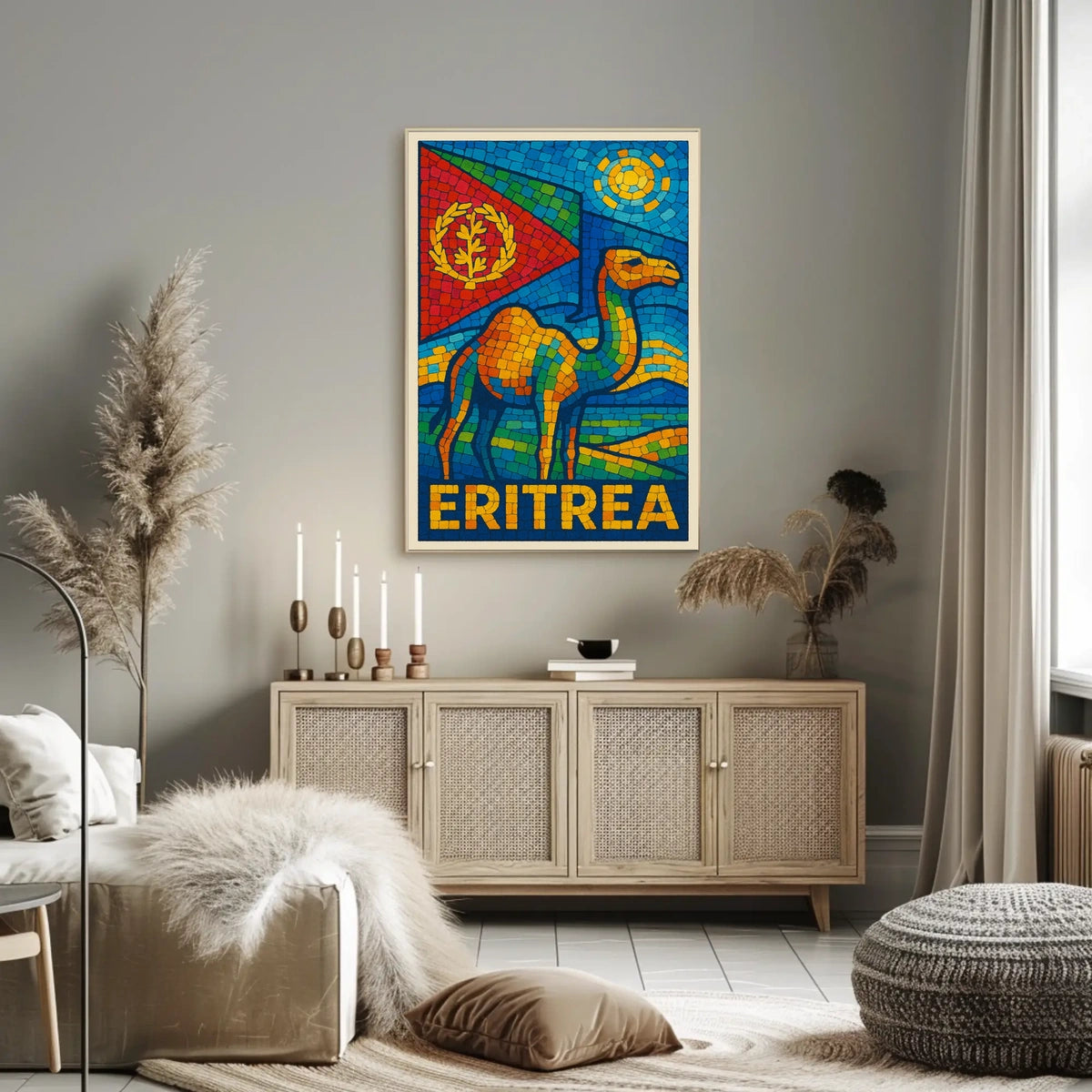 Eritrea Mosaic Art Poster