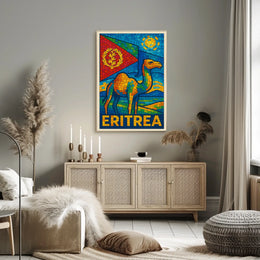 Eritrea Mosaic Art Poster