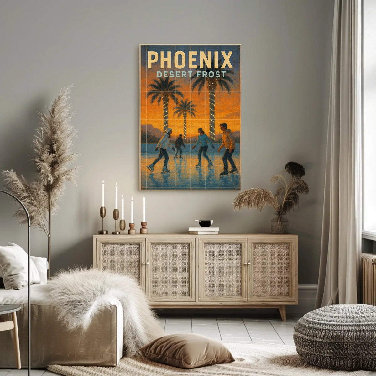 Phoenix Desert Frost Poster