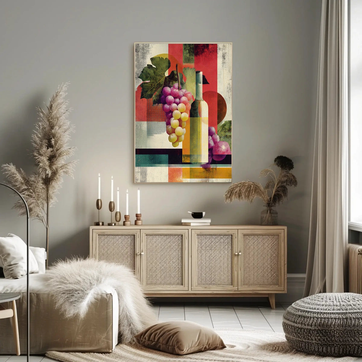 Abstract Vineyard Abstract Poster