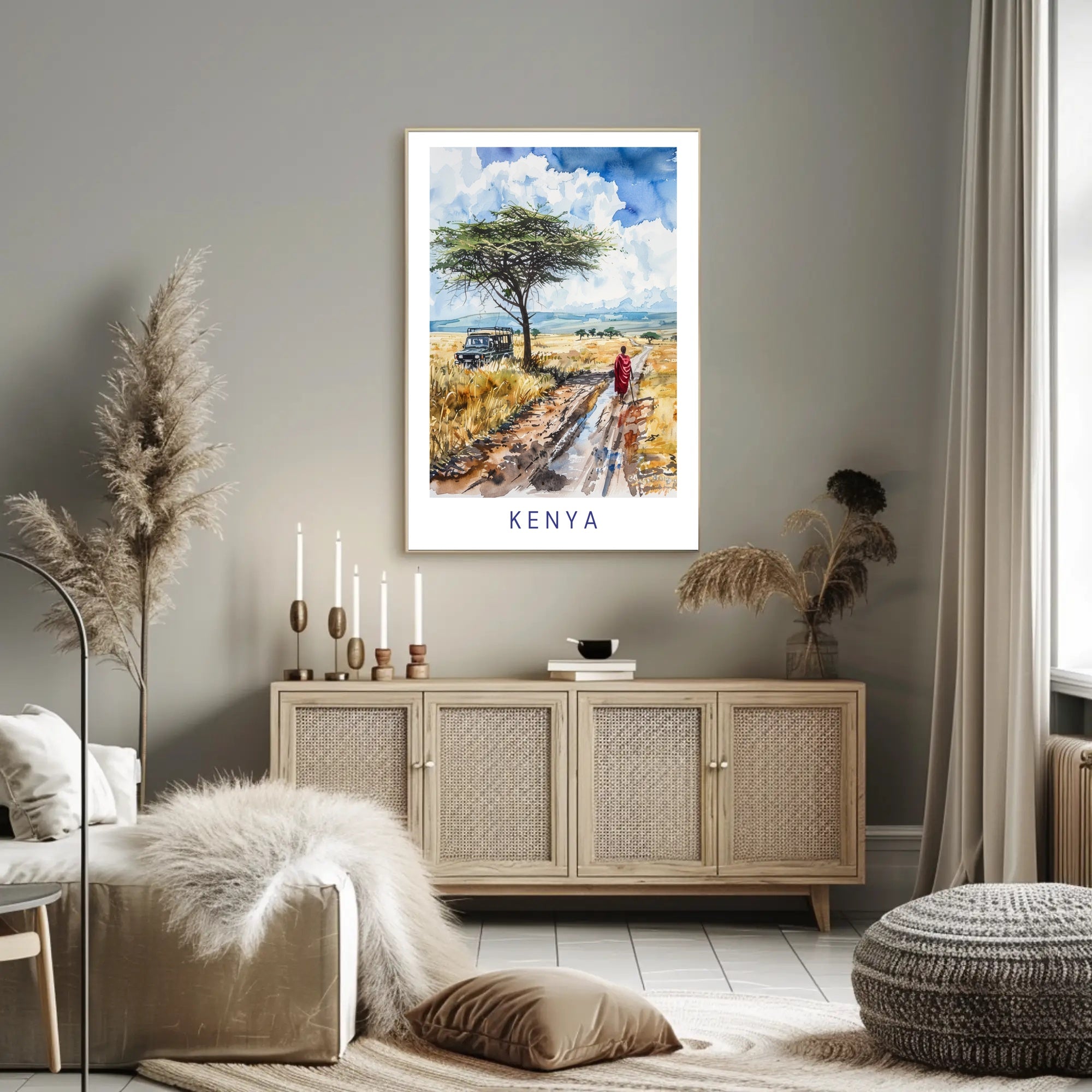 Kenya Savanna Adventure Cultural or Heritage Poster PosterGoat