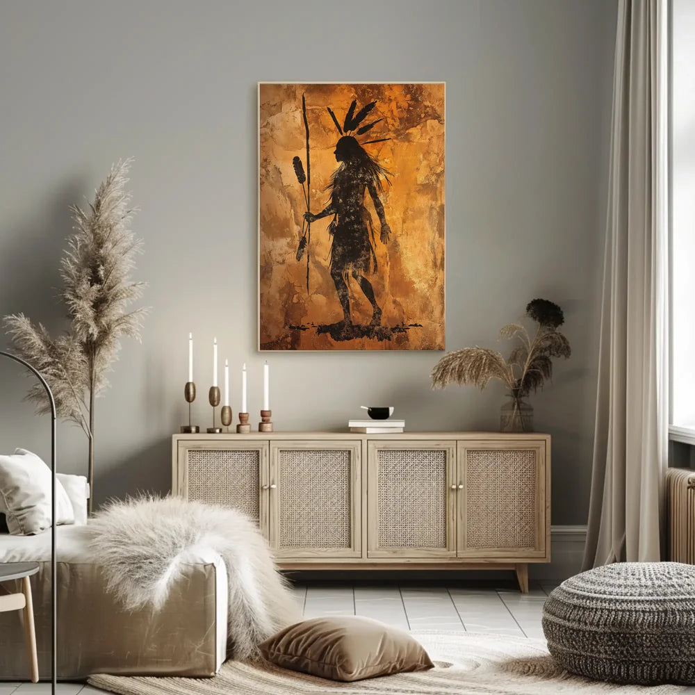 Artistic Visual Storytelling Iconic Figure Poster