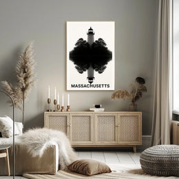 Massachusetts Lighthouse Reflection Poster