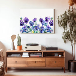 Purple Blooms Watercolor Poster