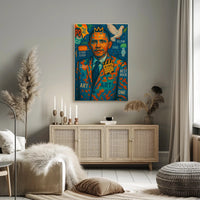 Rock and Roll King: Abstract and Pop Culture Poster