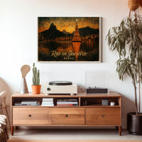 Rio de Janeiro Christmas Scene Poster