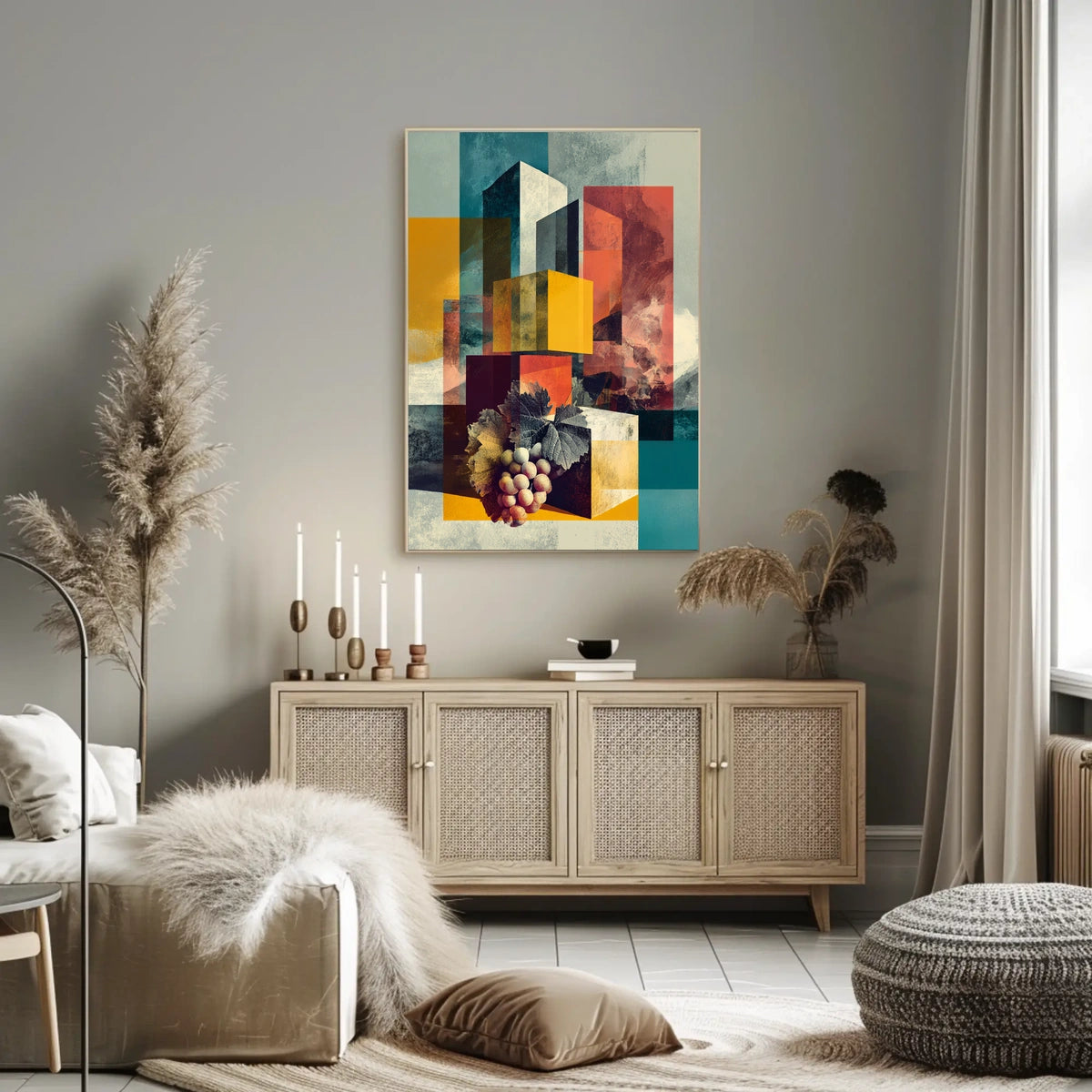 Abstract Geometric Landscape Abstract Poster