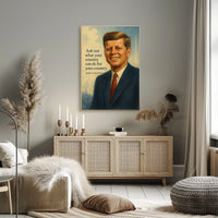 Vintage JFK Poster: Patriotic Inspiration and Civic Duty