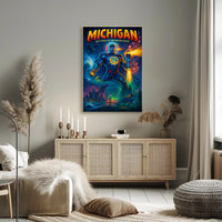 Michigan Superhero Adventure Poster - Cultural or Heritage Poster