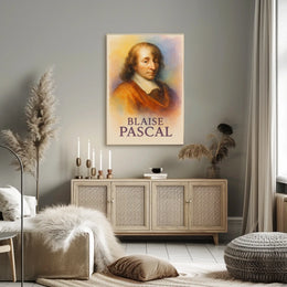 Blaise Pascal Portrait for Historical or Presidential Poster