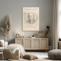 Jimmy Carter Legacy Presidential Artwork Poster PosterGoat