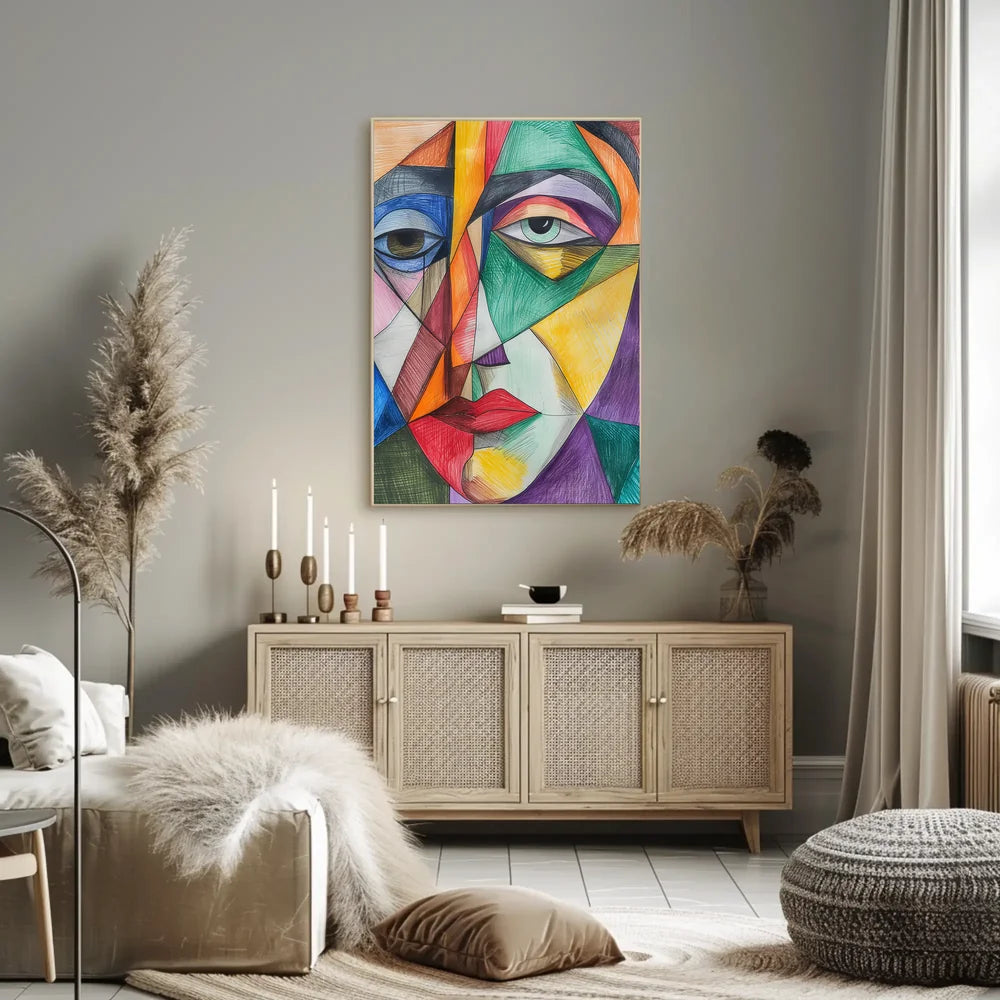 Vibrant Abstract Cityscape Art Poster