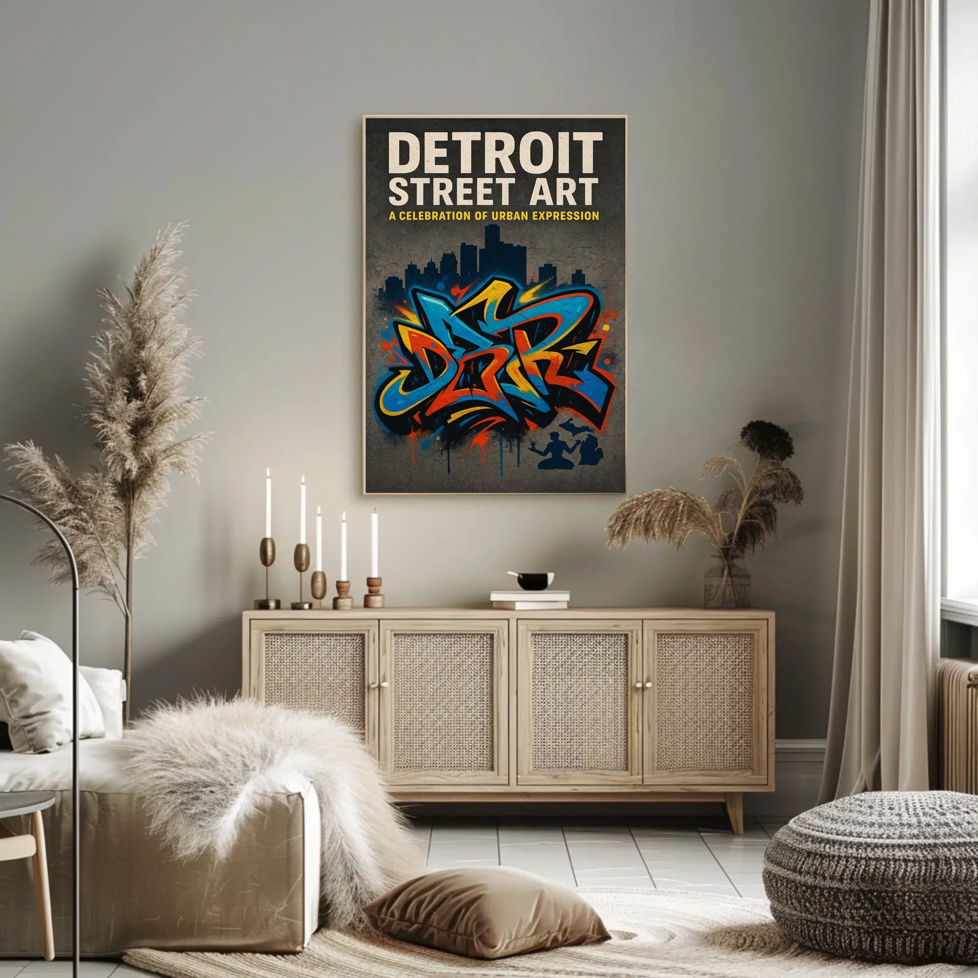 Detroit Street Art Wall Art Print PosterGoat