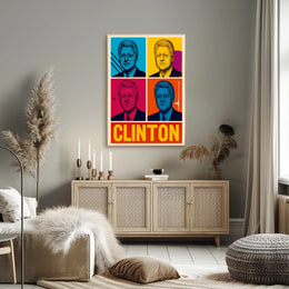 Clinton Pop Art Tribute Wall Art Print PosterGoat