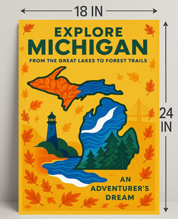 Explore Michigan Poster PosterGoat