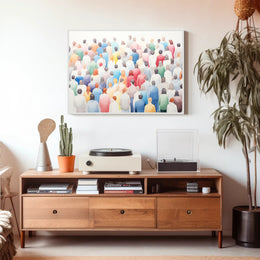 A Colorful Crowd Poster PosterGoat