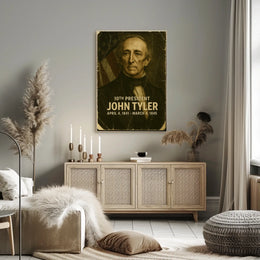John Tyler 10th President of the United States Damaged Photograph Poster