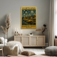 Portland Harbor Frost Poster