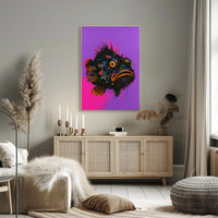 Neon Fish Expression Poster